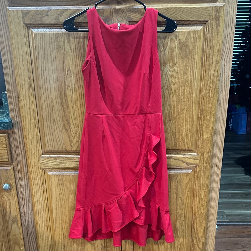 Calvin Klein Collection Red Asymmetrical Dress